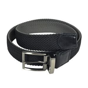 TOMMY BAHAMA MEN’S REVERSIBLE STRETCH WEB BELT – BLACK/GRAY – S/M – 42" LENGTH